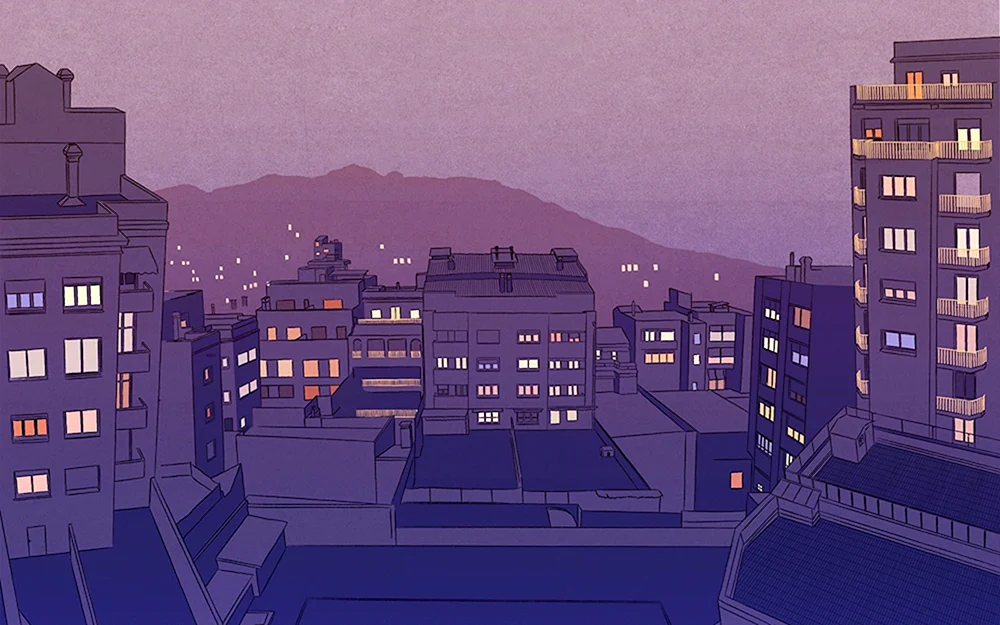 Sonnenuntergang in der Stadt
