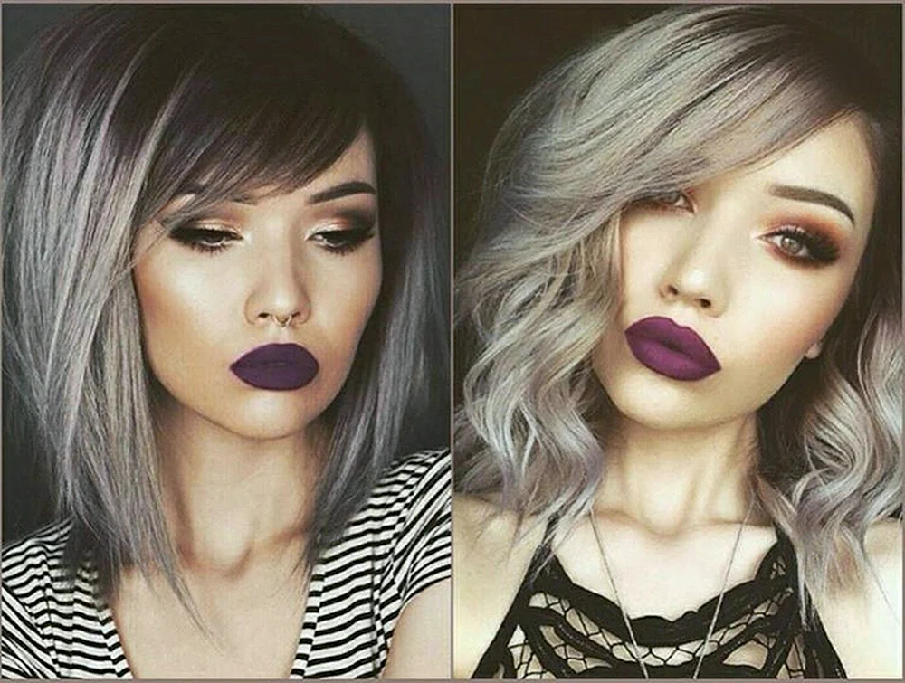Peppel Ombré auf braunem Haar