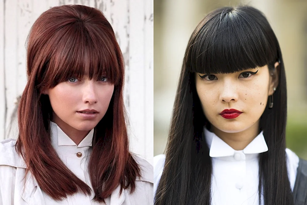 Koreanische Frauen mit Pony