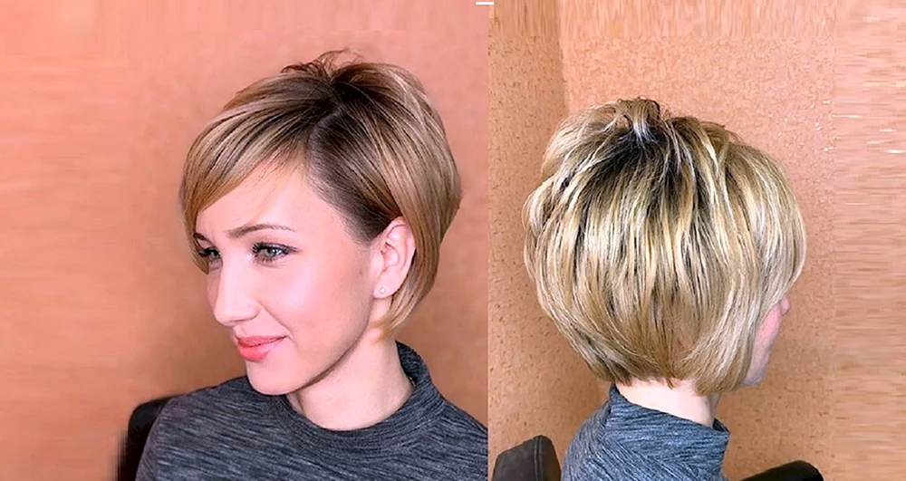Pixie bob for medium wavy hair