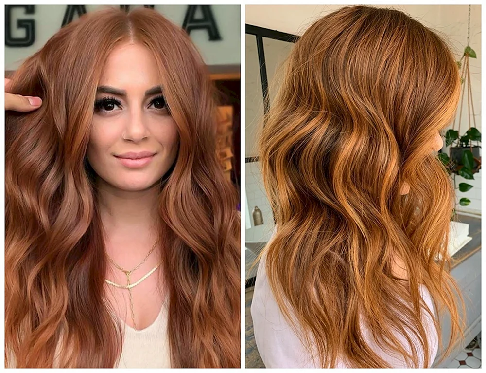 Kupferbraune Haarfarbe