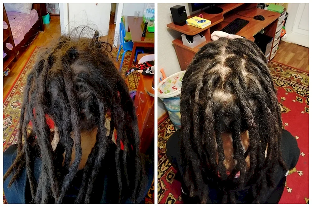 Sehr lange Dreadlocks