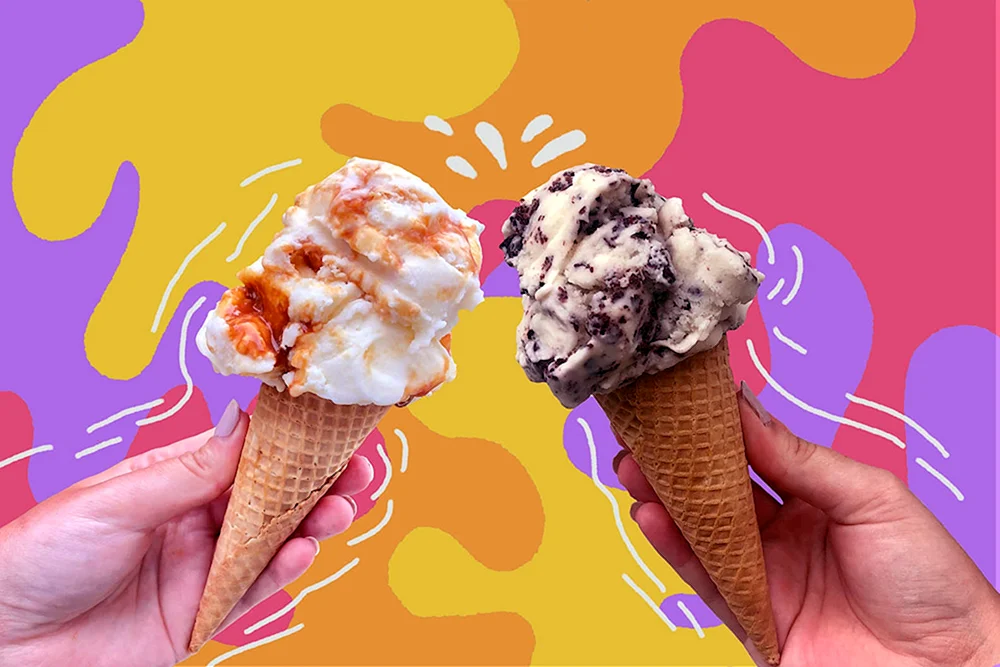 Warm. Eiscreme