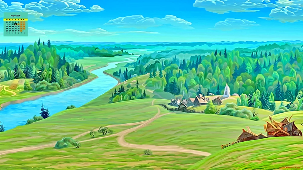 Multoon Drei Bogatyrs Hintergrund