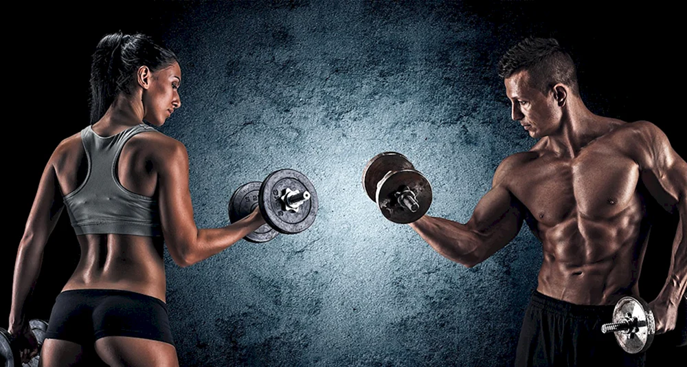 Fitness auf dunklem Hintergrund