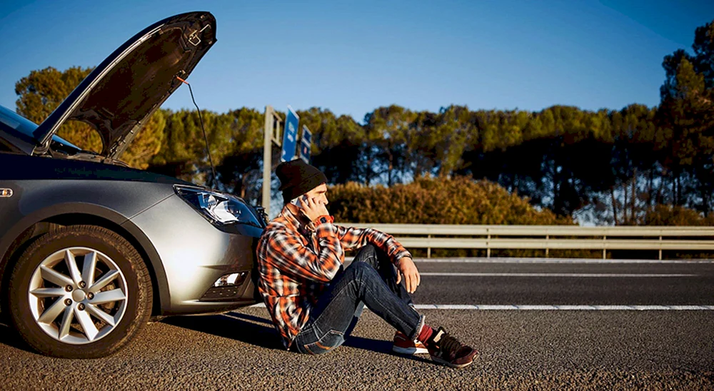 Cooler Typ im Auto
