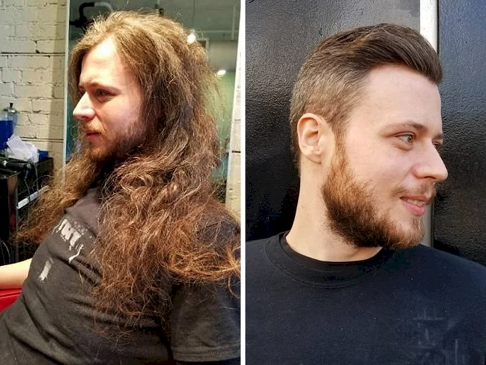 Kurzhaarschnitt verblasst