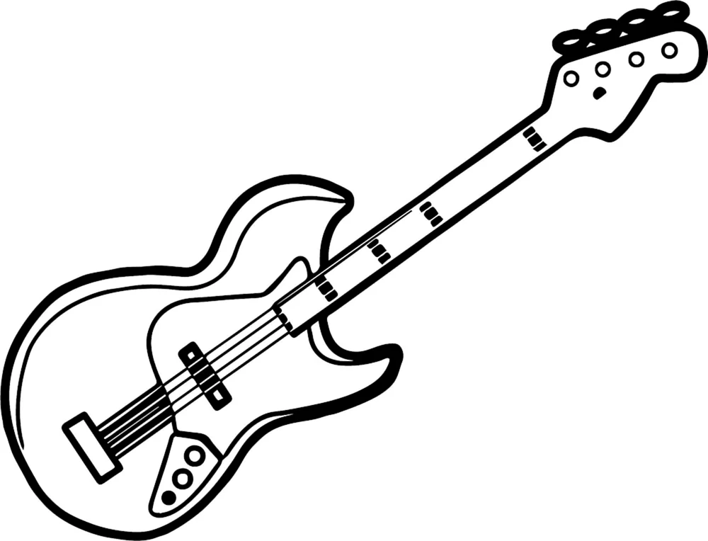 Elektrische Gitarre zeichnen