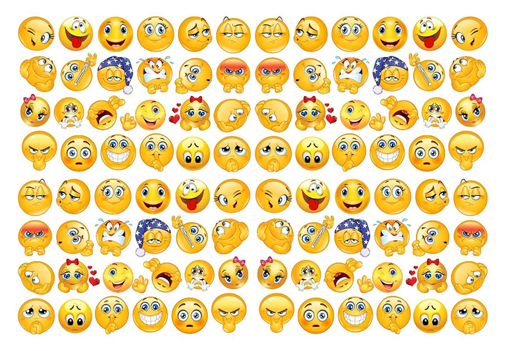 Smiley-Gesichter zum Ausmalen