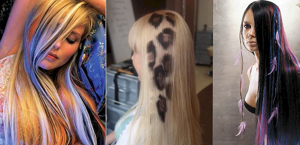 Farbige Strähnchen Extensions