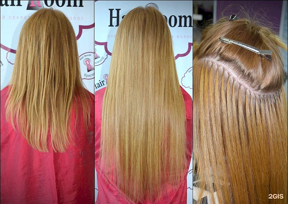 Pulverisierte Haare für lange Haarverlängerungen