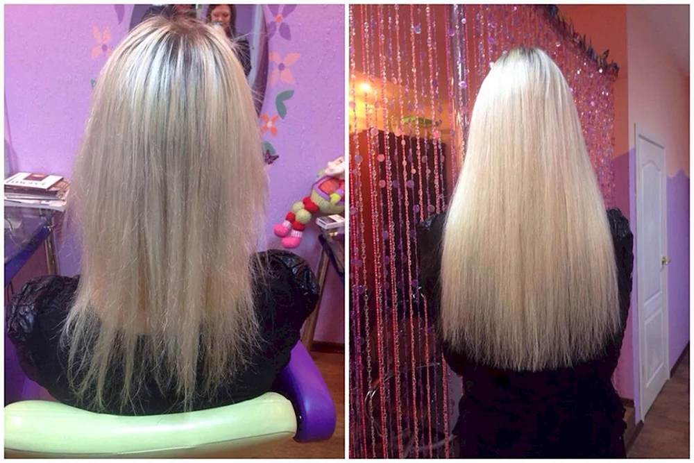 Haarverlängerungen nach Haarverlängerungen