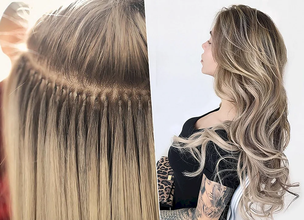 Schmelzende Haarverlängerungen