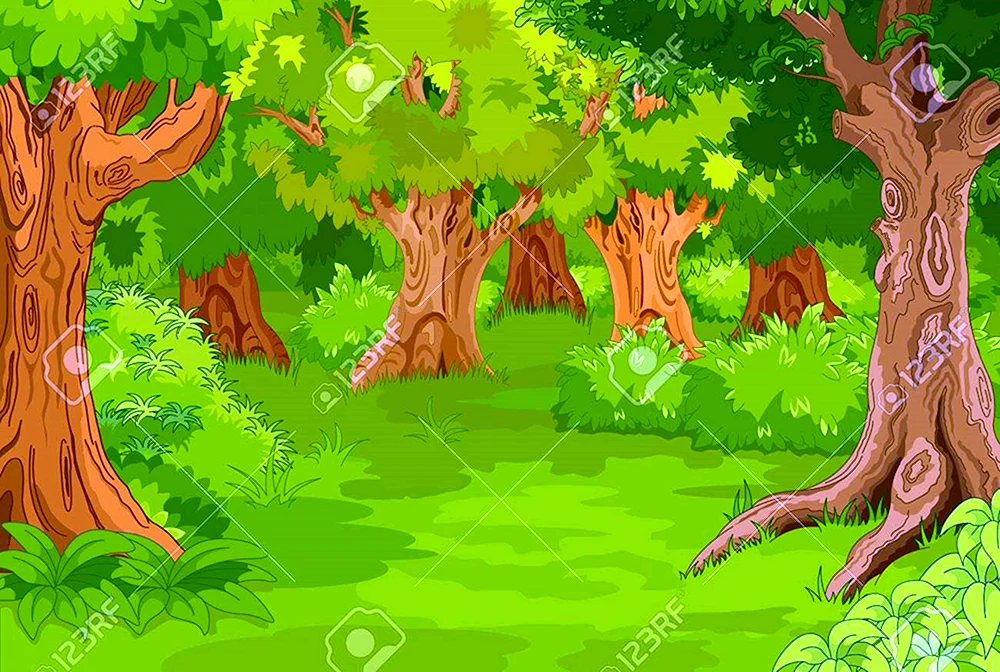 Cartoon Wald
