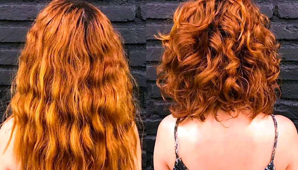 Schönes lockiges rotes Haar