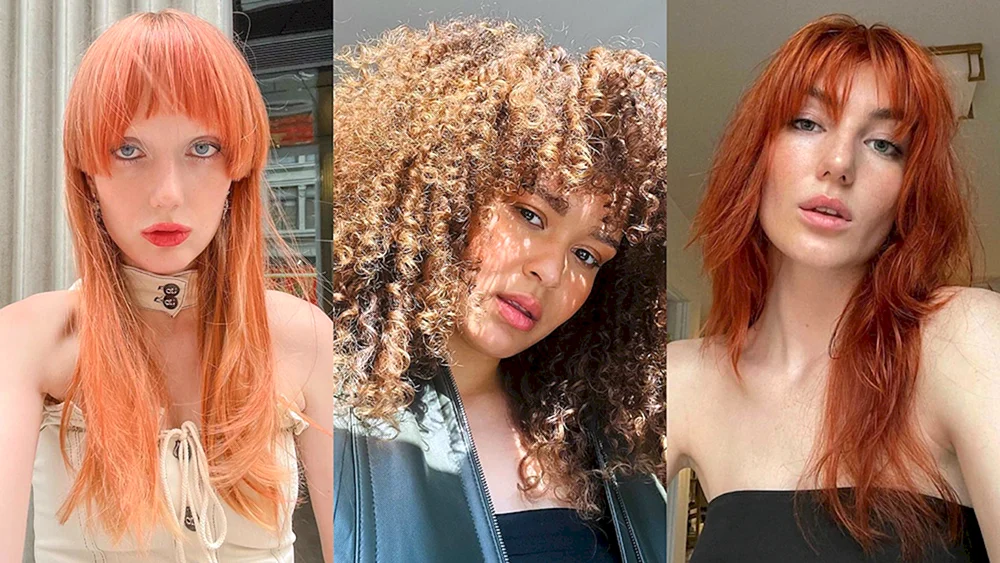 Attached rotes Haar