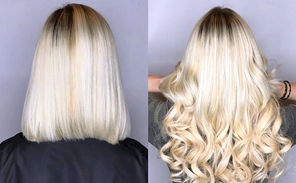 Balayage Shatush Färbung auf einem Bob