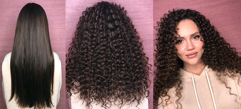 Haarlocken lockige Frau