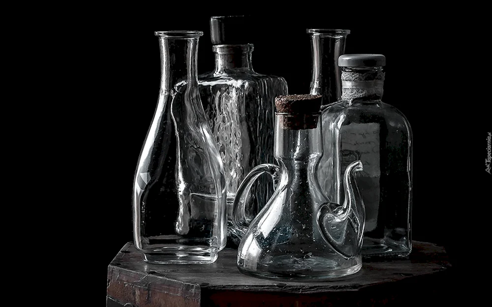 Stillleben Stillleben mit einer Flasche