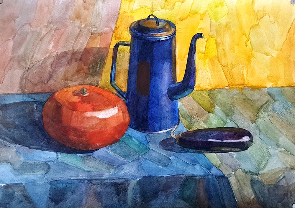 Stillleben mit Aquarell