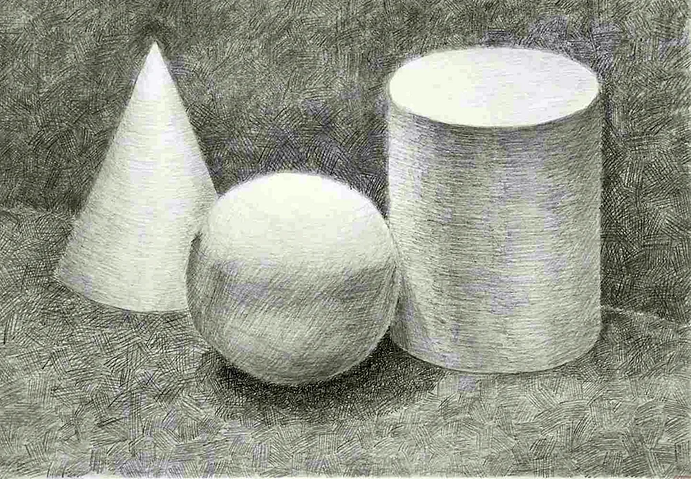 Stillleben von geometrischen Figuren