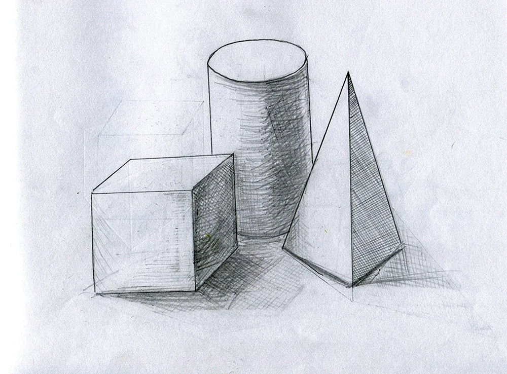 Stillleben von geometrischen Figuren