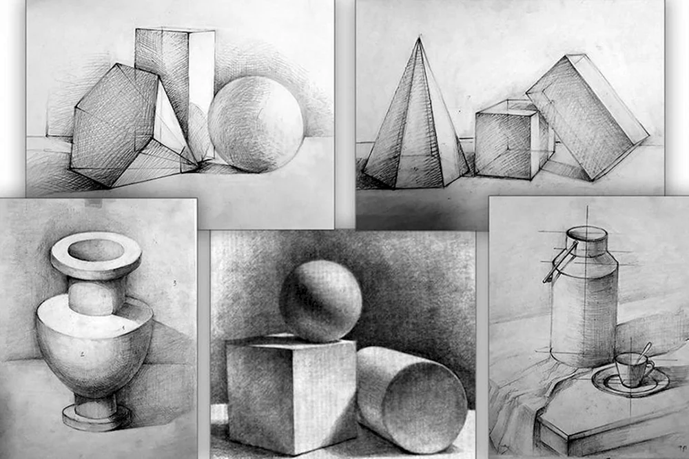 Stillleben von geometrischen Figuren