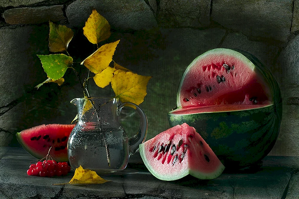„Stillleben mit Wassermelone“