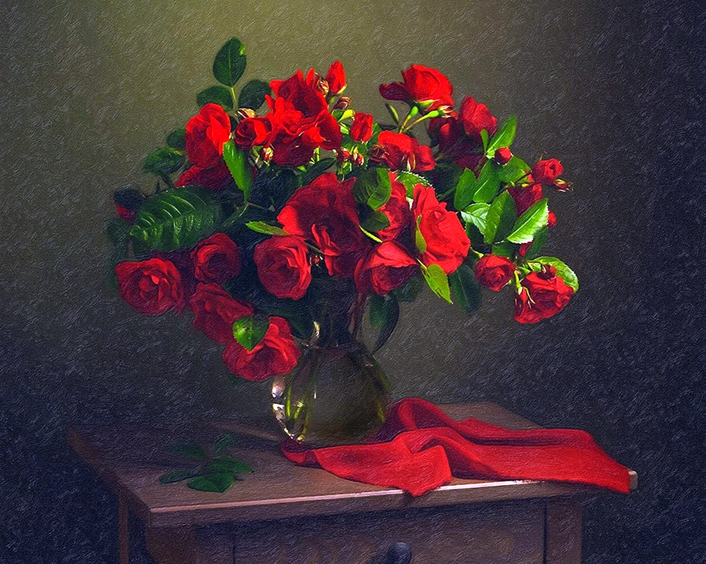 Stillleben mit Blumenstrauß und Fächer 1871