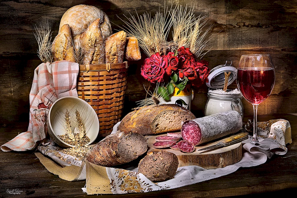 Bozhenko Vasiliy. Artemjewitsch „Stillleben mit Brot“