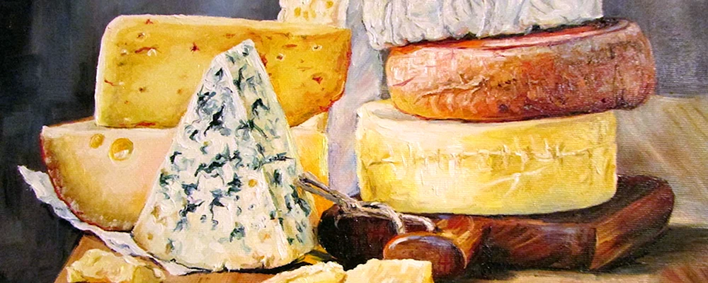 „Stillleben mit Brot und Schinken„ von Carlo Maggini