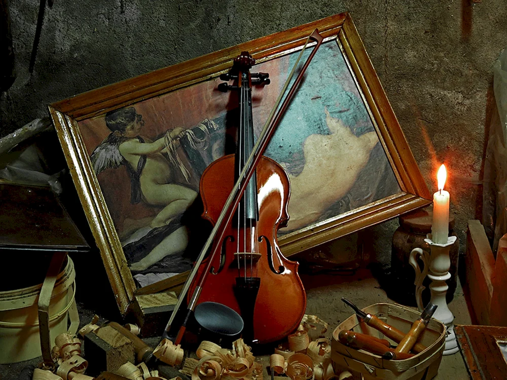 Stillleben mit Musikinstrumenten