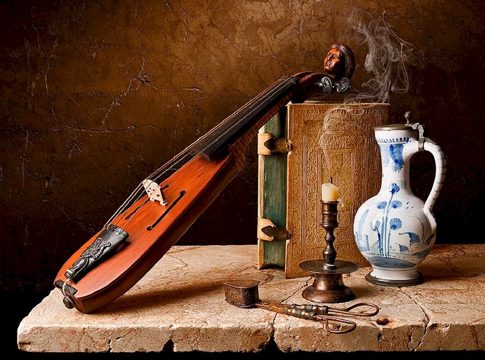 Stillleben mit Musikinstrumenten