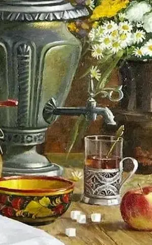 „Stilleben mit Samowar“ des Künstlers Ilya Mashkov