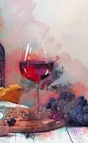 Stillleben mit Wein