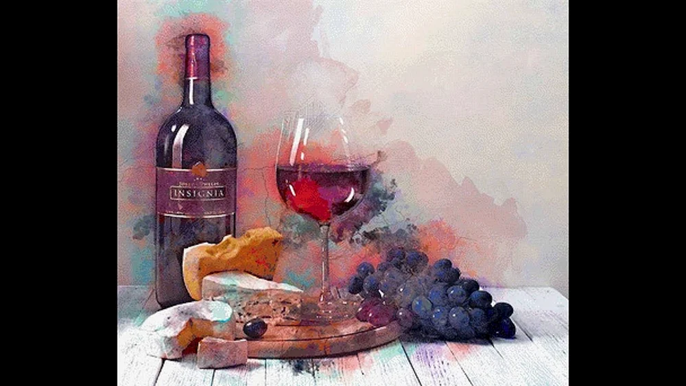 Stillleben mit Wein