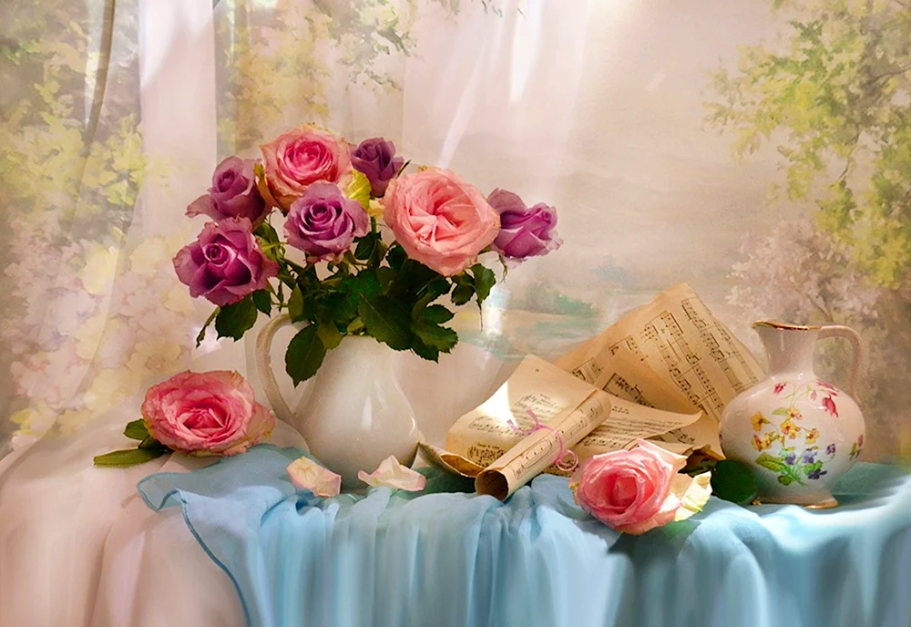 Naturamorty mit Blumen