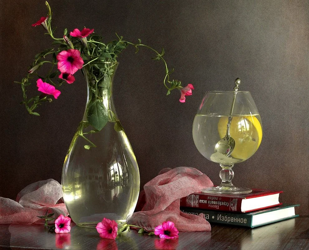Richard Jones Stillleben Birnen Blumen und Krug