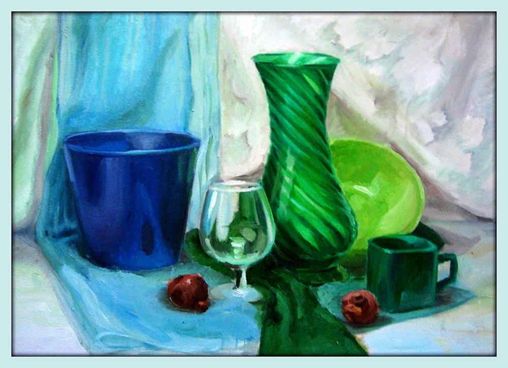 Stilleben in kalten Farben