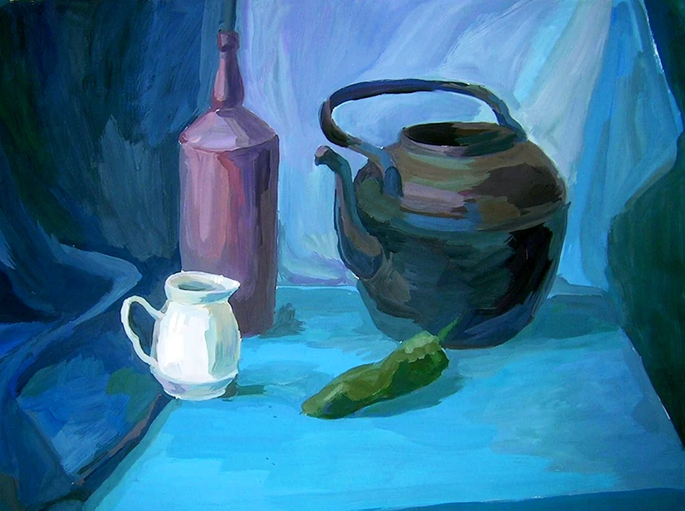 Stilleben in kalten Farben