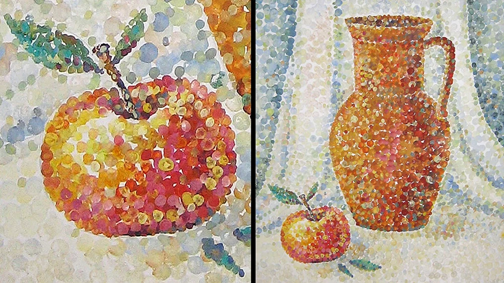 Pointillismus Stillleben