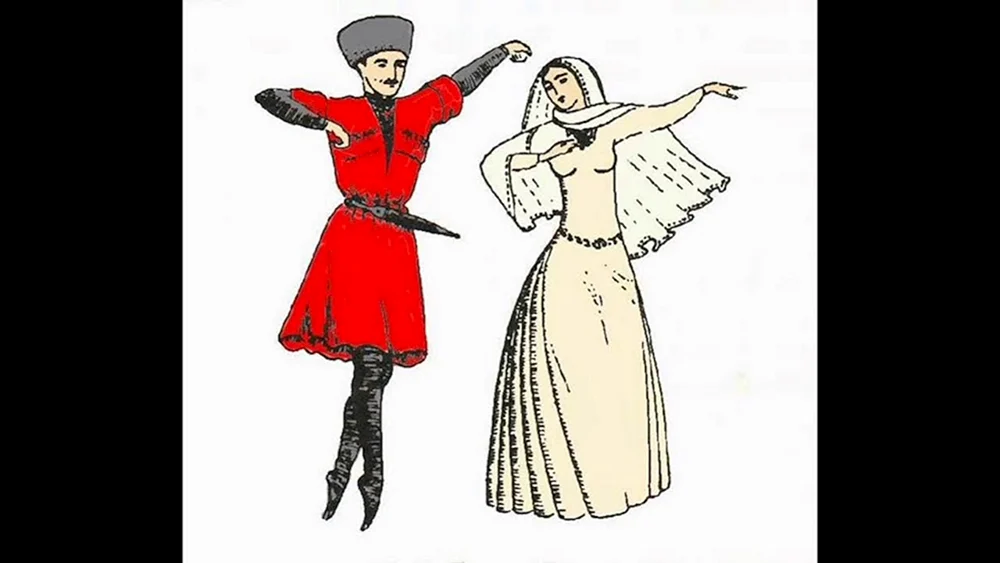 Nationaltracht für Lezginka Kaukasus