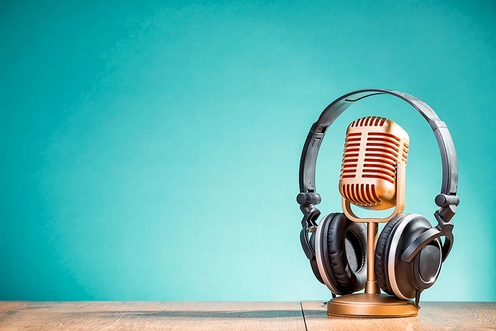 Kopfhörer und Mikrofon Radio