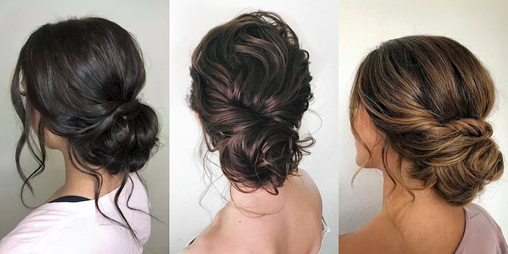 Schlampiger Dutt für lange Haare