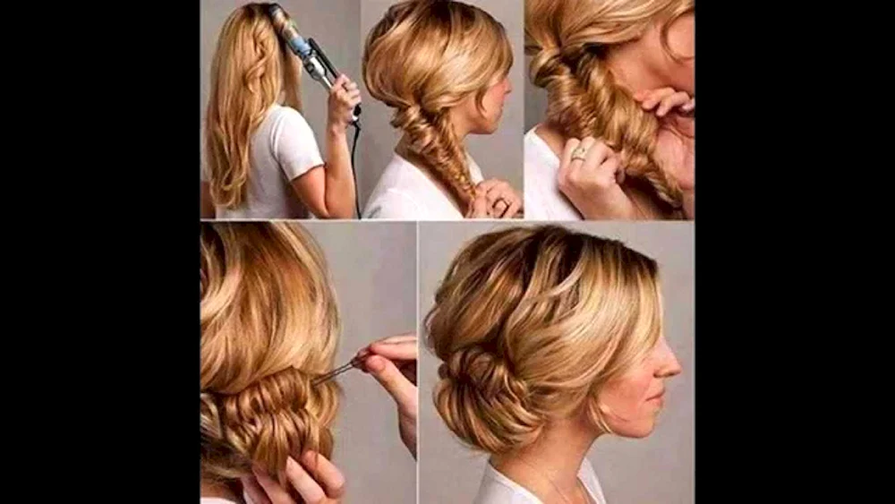 Einfache Abendfrisuren für mittellanges Haar