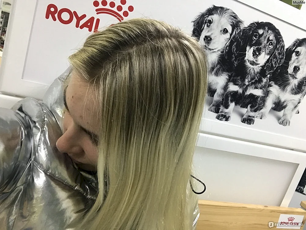 Blondes Haar Balayage auf herausgewachsenem Haar