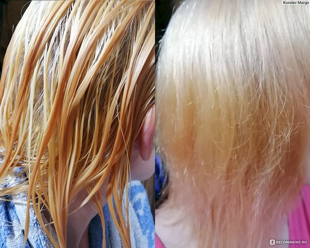 Haare nach der Blondierung