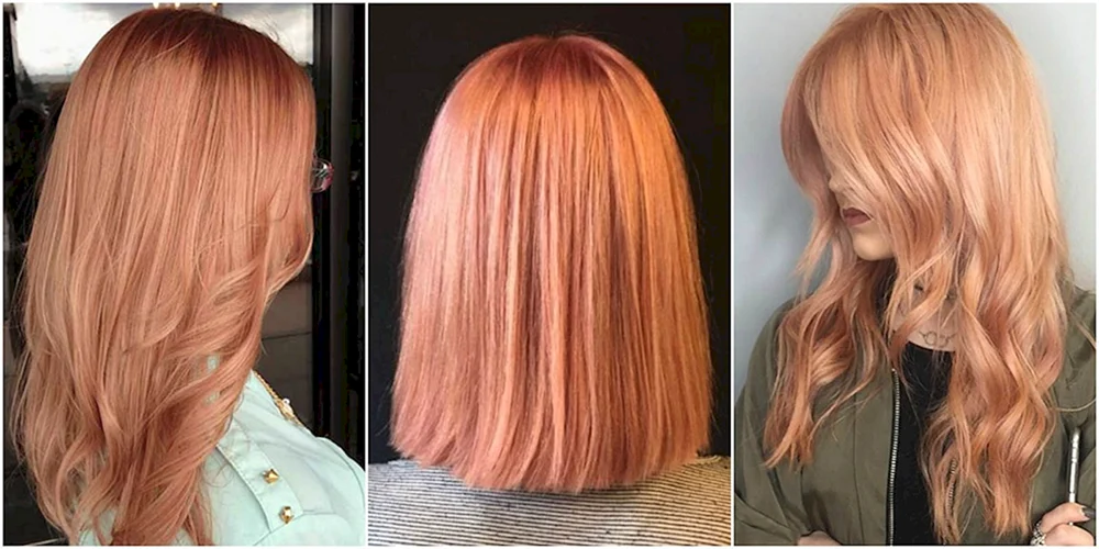 Rosa Strähnen auf blondem Haar