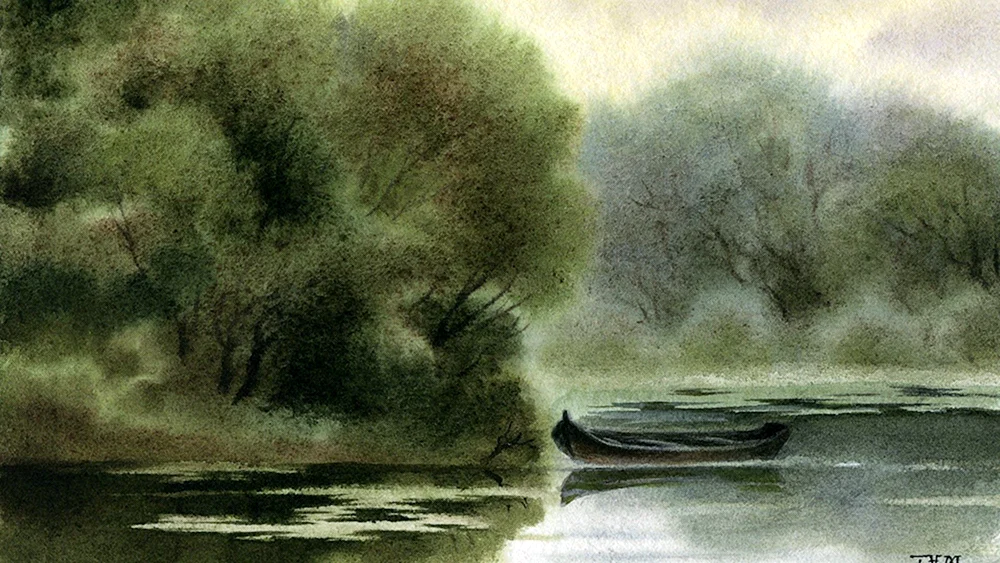 Nikolai Mikhailin Aquarell