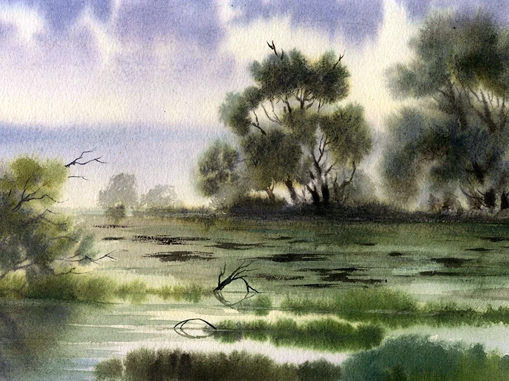 Nikolai Mikhailin Aquarell Aquarell